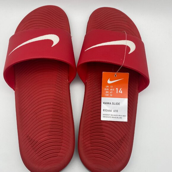 *NEW* NIKE KAWA SLIDE RED US MEN\'S SIZE 14 main image 5